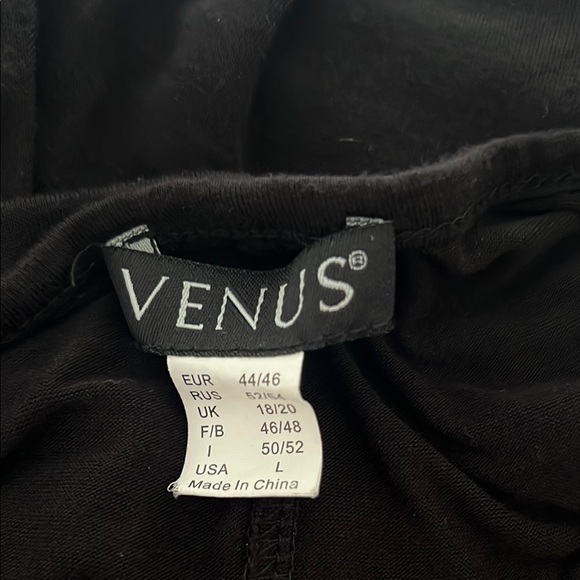 VENUS Chic Black Tunic with Fringe Detail Size L - Picture 8 of 10